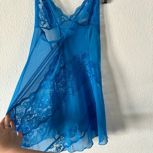 Fredericks Of Hollywood Set Intimate Lingerie Cross Back Panties Mesh Lace NWOT - Picture 2 of 13